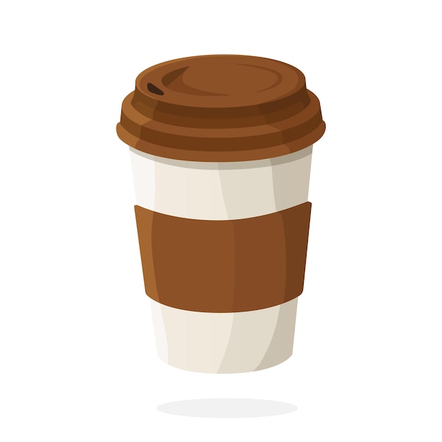 Premium Vector | Disposable paper cup with coffee or tea vector ...