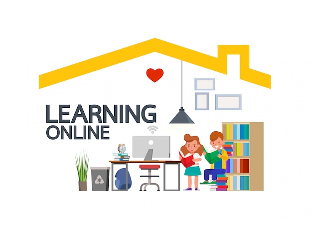 Distance Learning Online Education Classes For Children During