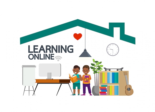 Distance Learning Online Education Classes For Children During