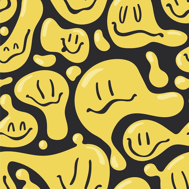 Free Vector | Distorted smile emoticon pattern