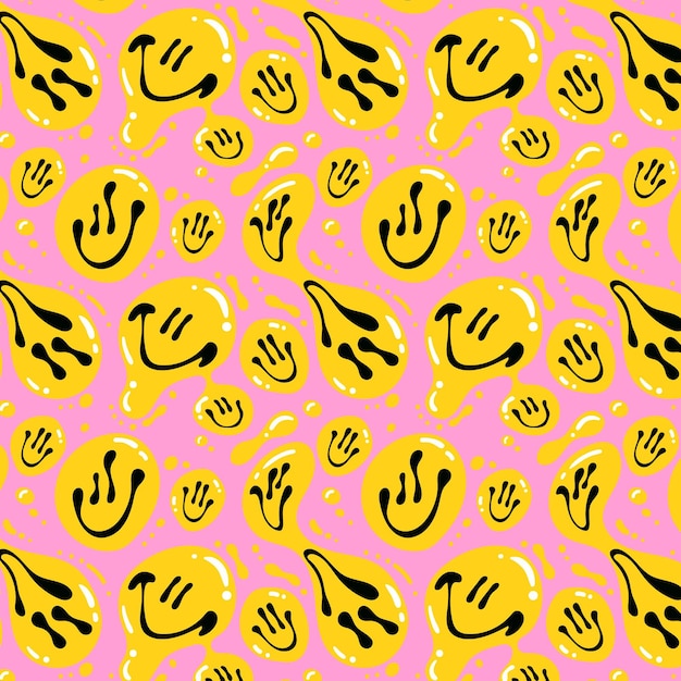 Free Vector | Distorted smile emoticon pattern