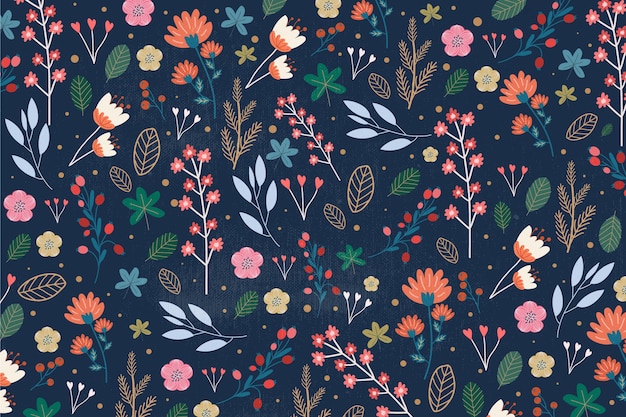 Download Ditsy floral print background | Free Vector