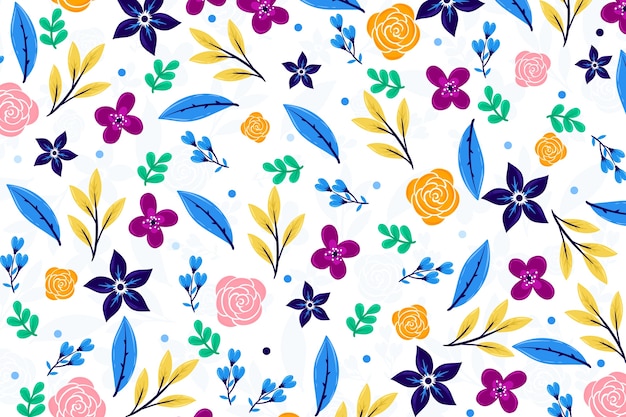Ditsy floral wallpaper | Free Vector