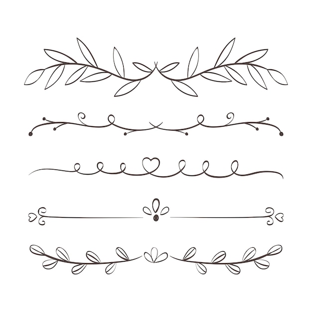 Premium Vector Dividers Floral Style