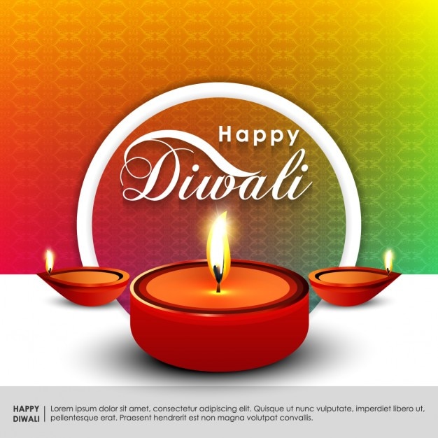 Free Vector | Diwali background with a white circle