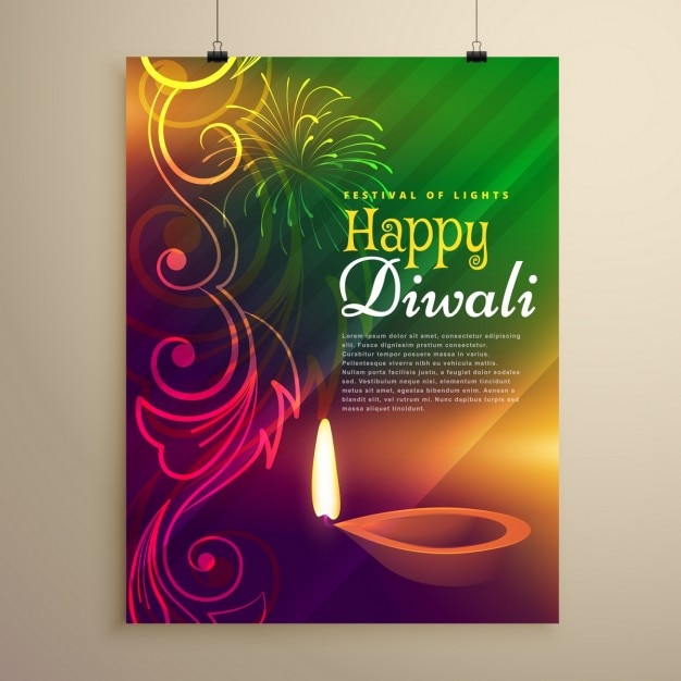 free-vector-diwali-brochure-with-ornaments