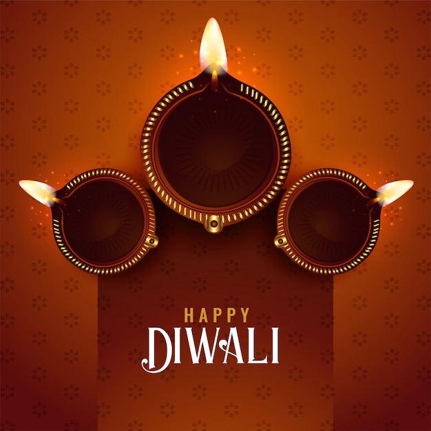 Diwali festival diya background design\
template