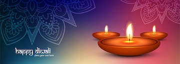 Free Vector | Diwali festival lights poster or banner colorful