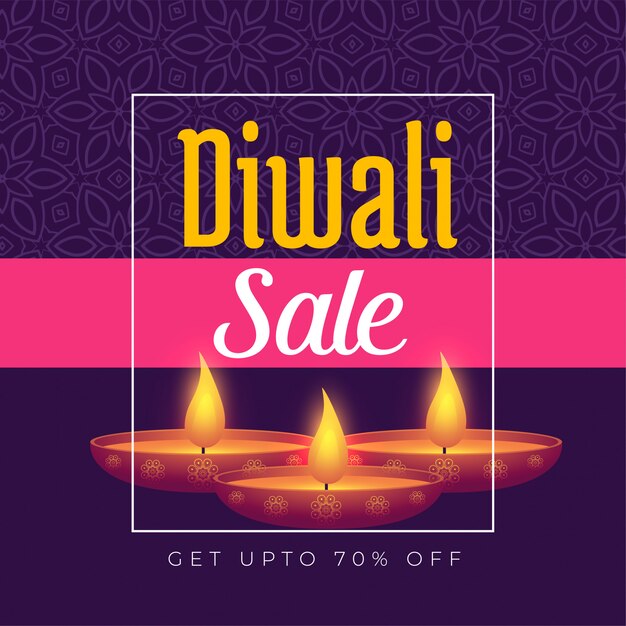 Free Vector | Diwali festival offer poster template design