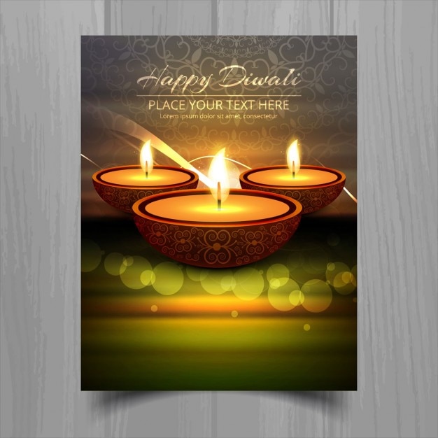 Free Vector | Diwali greeting card