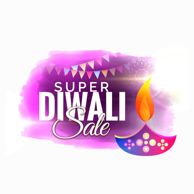Diwali sale and offers promotional design with\
creative diya