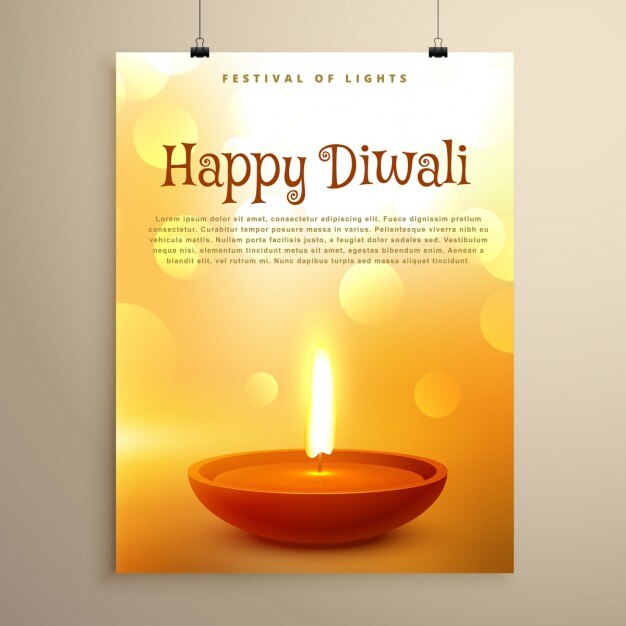 Diwali yellow brochure