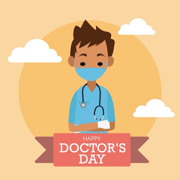 Premium Vector Doctor day illustration