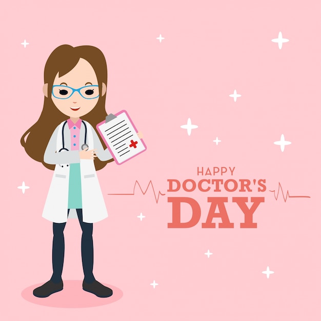 Premium Vector Doctor day illustration