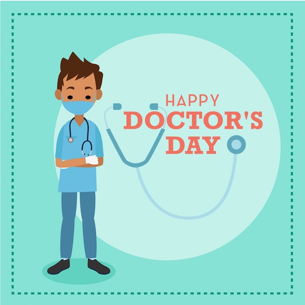 Premium Vector Doctor day illustration
