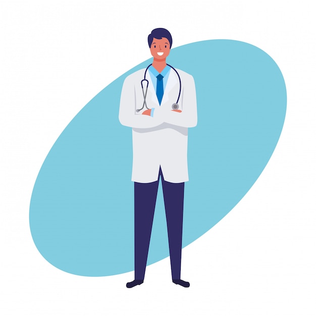 Premium Vector | Doctor jobs and profession hand draw