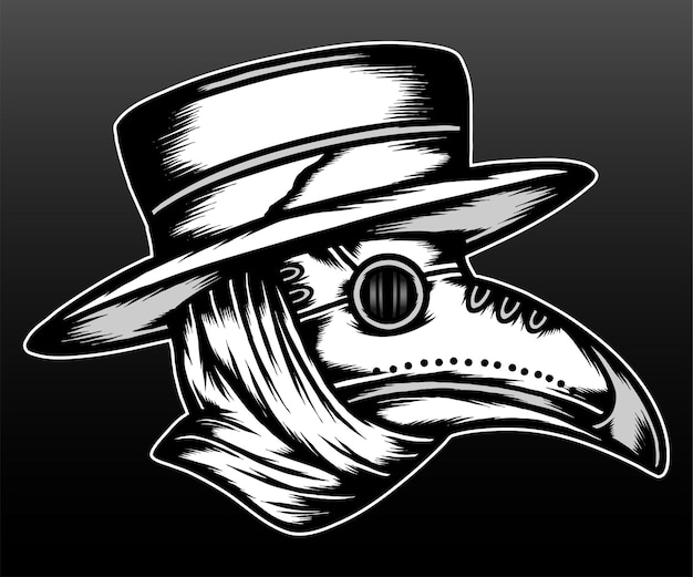 Download Premium Vector | The doctor plague mask isolated on black
