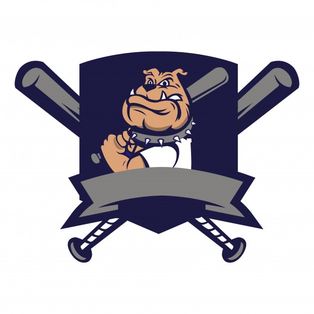 Dog baseball sport logo Vector | Premium Download