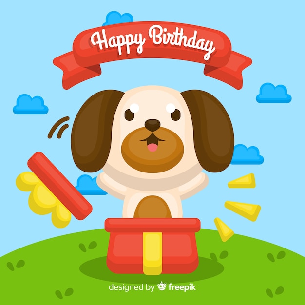 Download Dog birthday Vector | Free Download