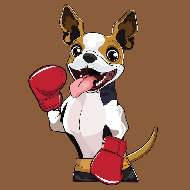 Dog boxer | Premium Vector