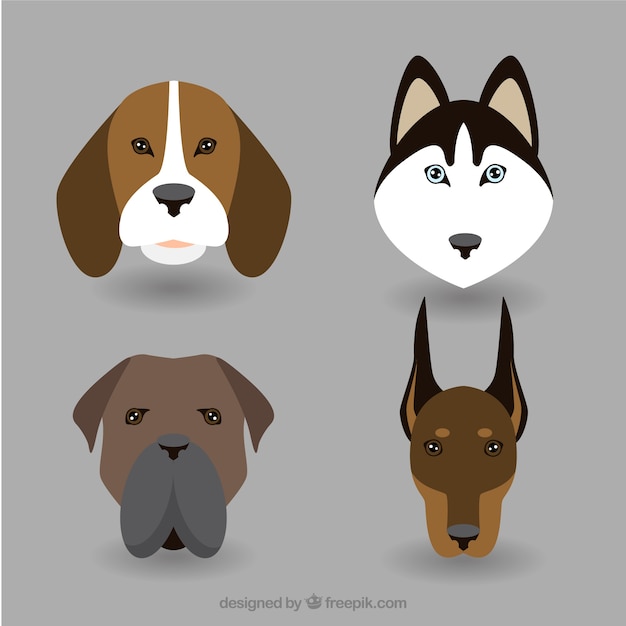 Dog breed avatars pack