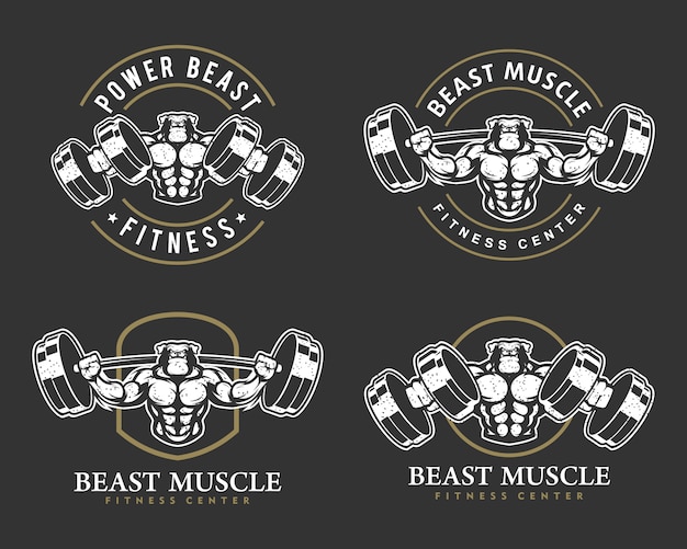 barbell gym logo