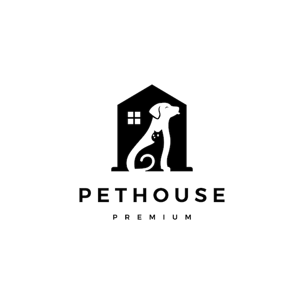 Download Free Dog Cat Pet House Home Logo Vector Negative Space Premium Vector Use our free logo maker to create a logo and build your brand. Put your logo on business cards, promotional products, or your website for brand visibility.