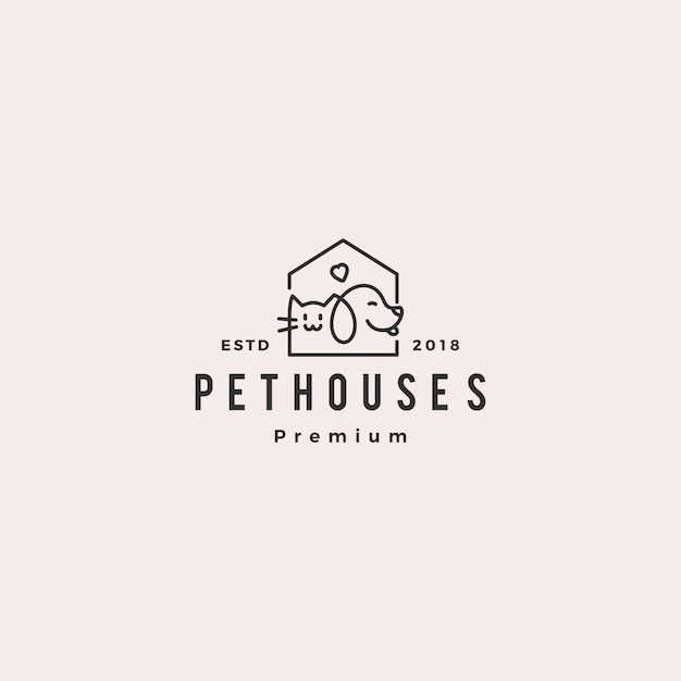 Download Free Dog Cat Pet House Shop Logo Premium Vector Use our free logo maker to create a logo and build your brand. Put your logo on business cards, promotional products, or your website for brand visibility.