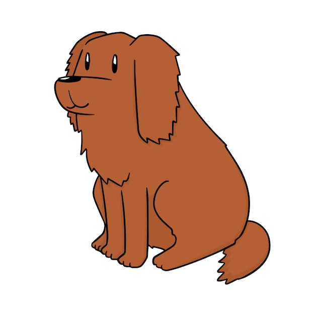 Premium Vector | Dog, golden retriever