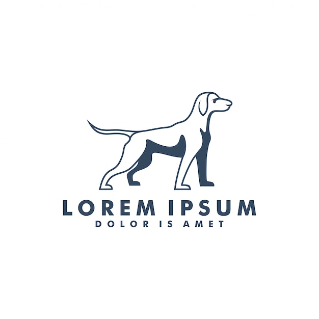 犬アイコンのロゴのテンプレートベクトル図 プレミアムベクター