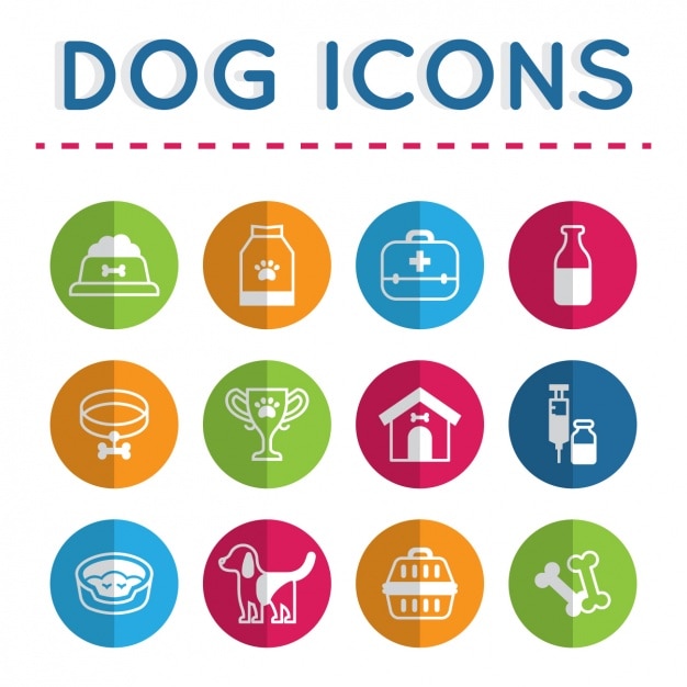 Download Dog icons collection Vector | Free Download