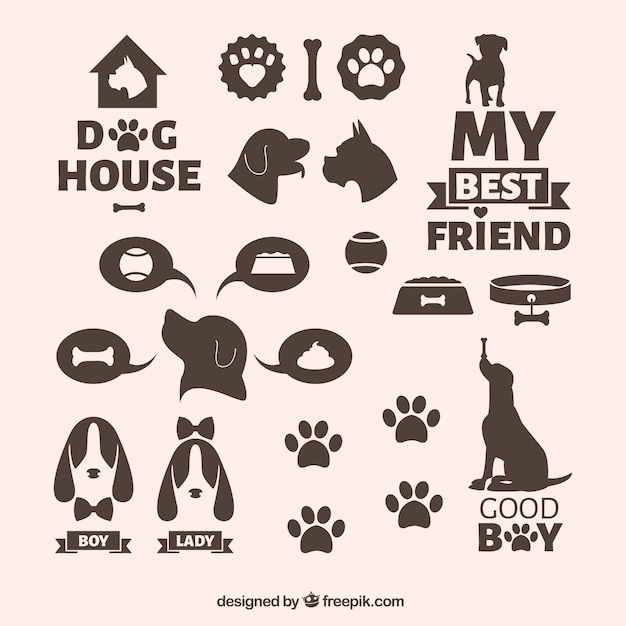 Premium Vector | Dog icons