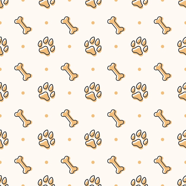 Premium Vector | Dog seamless pattern template