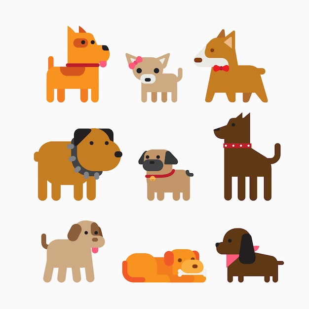 Premium Vector | Dogs