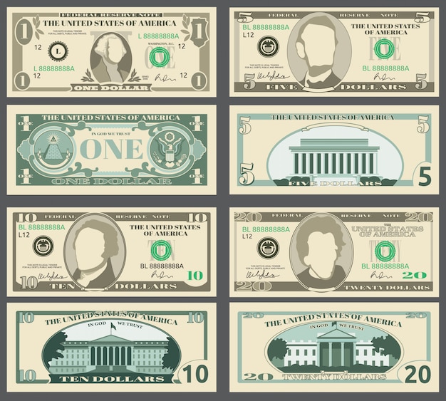 Dollar Bank Notes Premium Vector