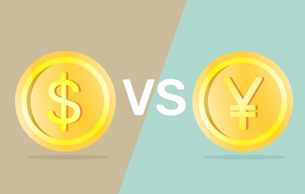 premium-vector-dollar-vs-yuan