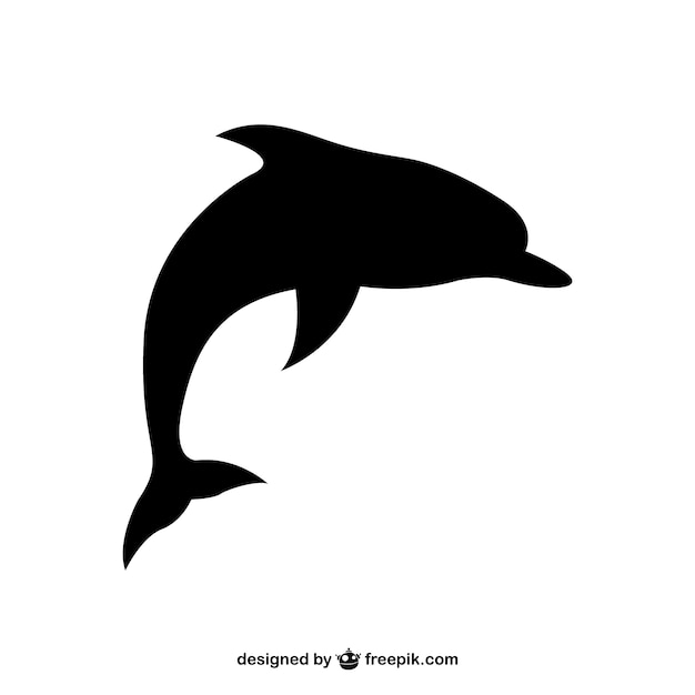 イルカのベクトルシルエット プレミアムベクター