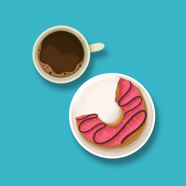 Premium Vector Donut And Coffee 8593