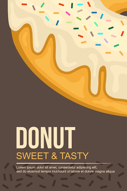 Premium Vector Donut Poster