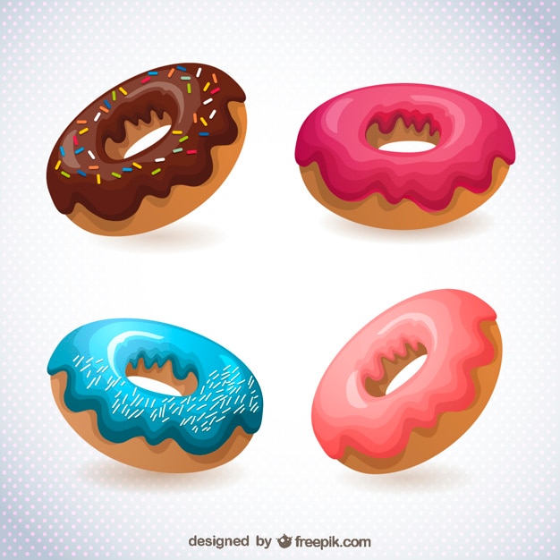 Download Premium Vector Donuts Drawing Free