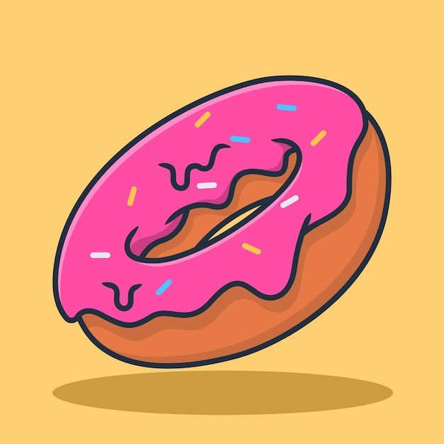 Premium Vector | Donuts illustration design with strawberry jam topping ...