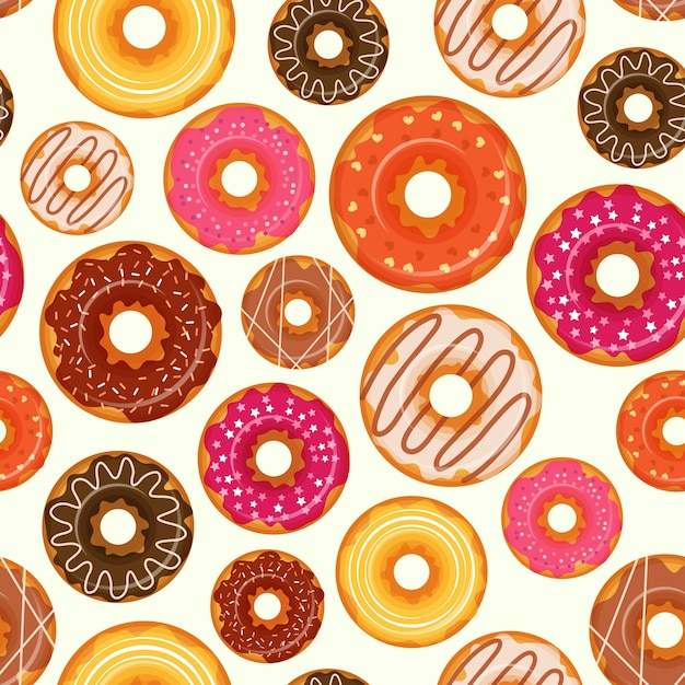 Donuts Pattern Design Vector Premium Download