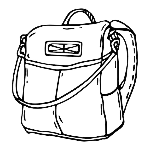 Premium Vector | Doodle backpack illustration