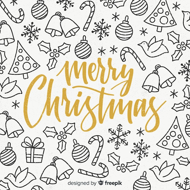 Doodle christmas decoration | Free Vector