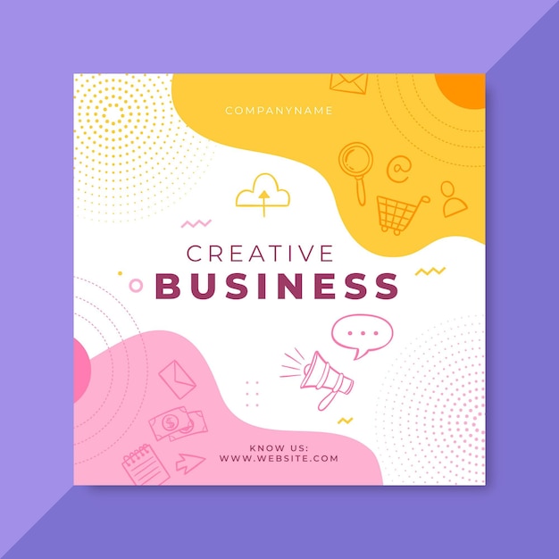 Free Vector | Doodle colorful business facebook post