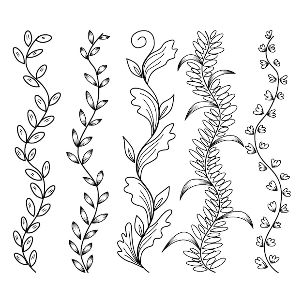 Download Doodle floral flower pattern and background Vector | Premium Download