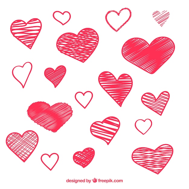 Download Doodle heart collection | Free Vector