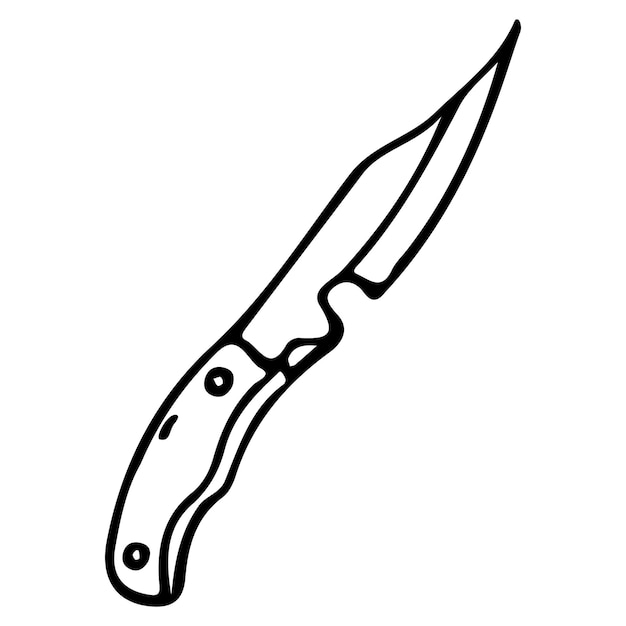 Premium Vector | Doodle knife illustration