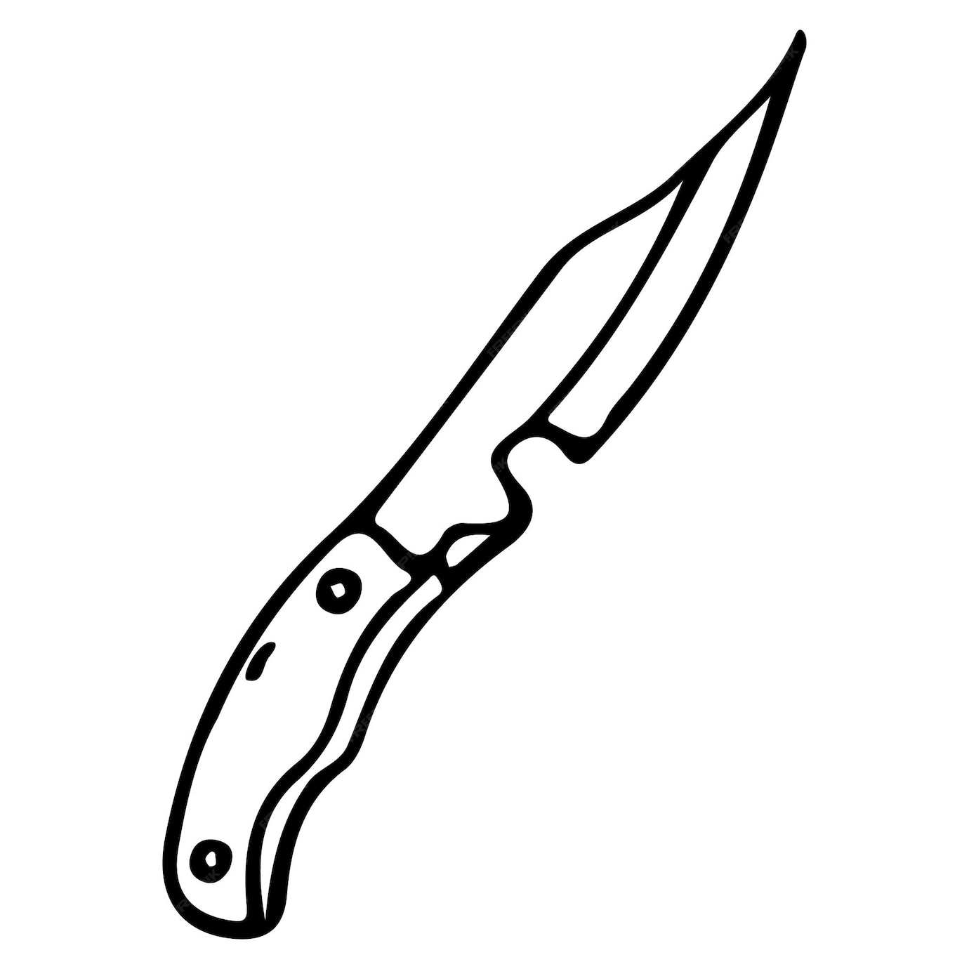 Premium Vector | Doodle knife illustration