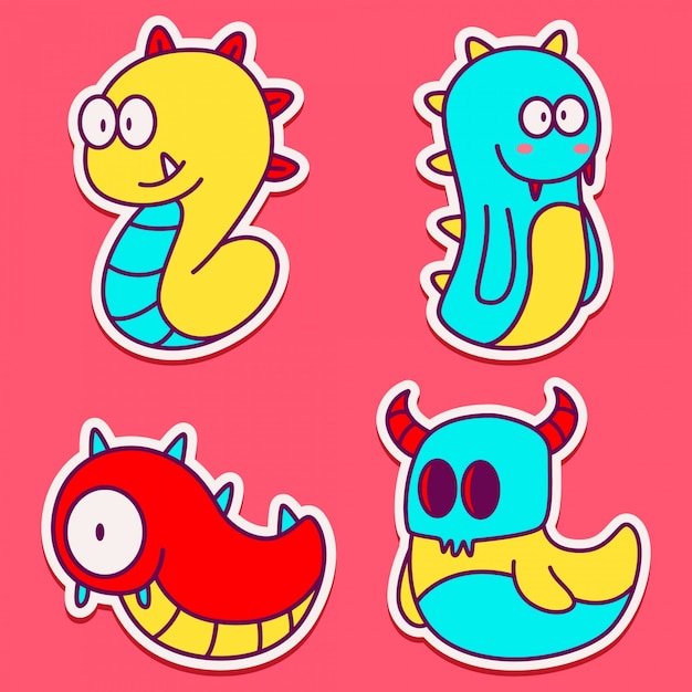 cartoon character sticker design